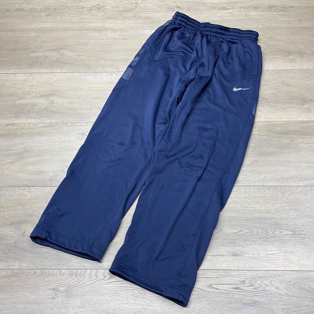 Nike Therma-FIT Elite Basketball Pants Mens L Navy Blue 682999-410 Fleece